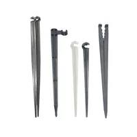 Garden Hose Holder 4/7 3/5 Bracket 1/8 1/4 Inch Drip Irrigation Hose "C" Shape Fixed Stems Water Pipe Adapter 20 Pcs 1