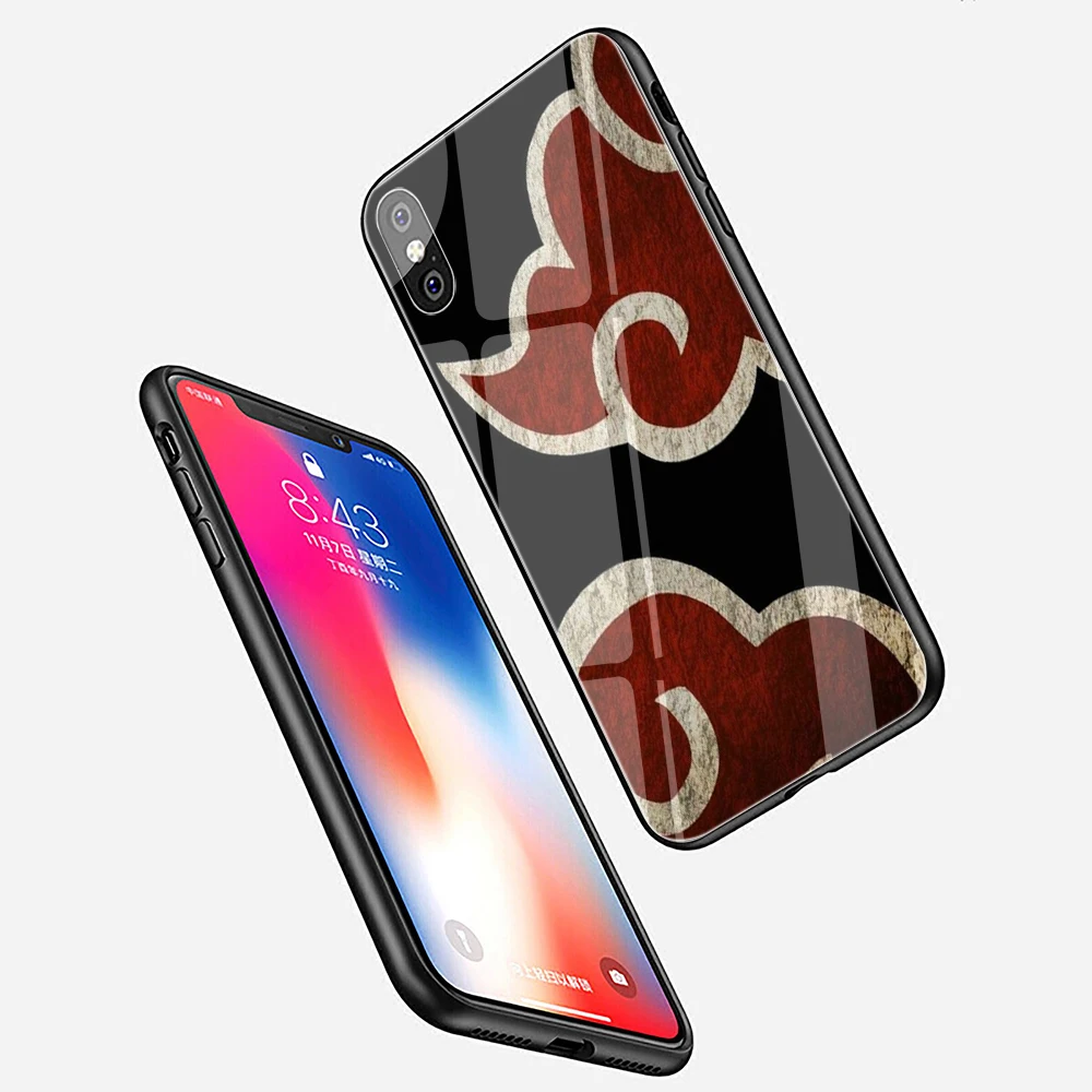 EWAU Аниме Наруто Чехол из закаленного стекла для телефона для iphone 5 5s SE 6 6s 7 8 plus X XR XS 11 Pro Max