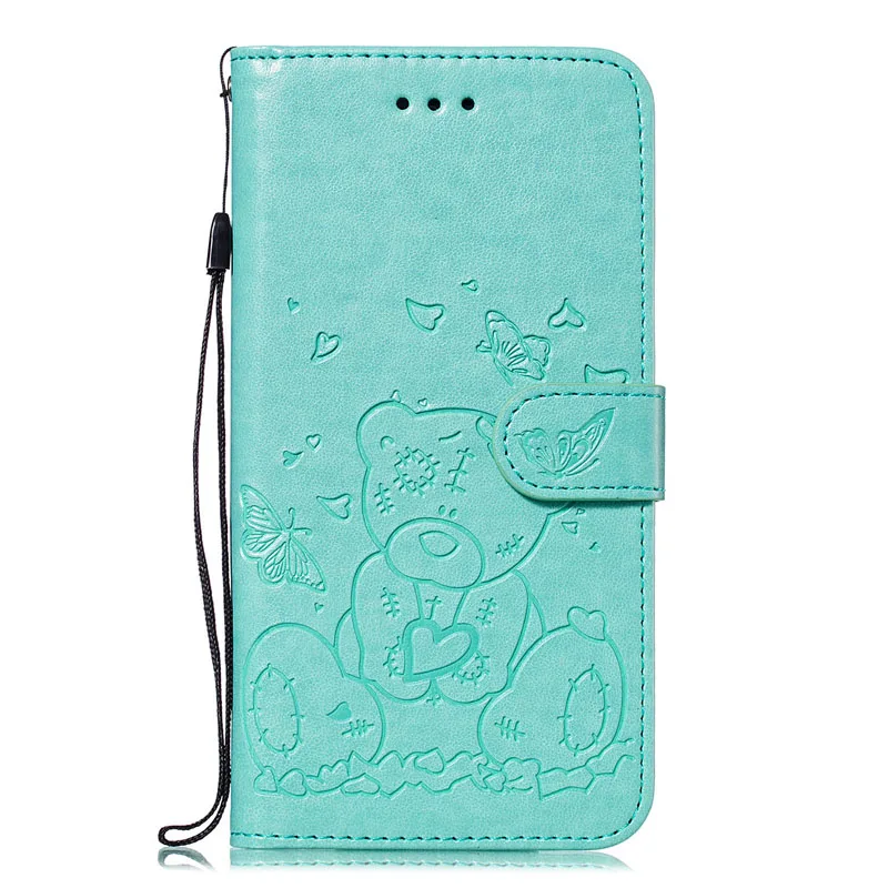 Бабочки медведя кожаный чехол для телефона для samsung galaxy S8 9 10 плюс Note10 Pro стильный держатель для карт Чехлы для a10S 20E 30 40 50 70 - Color: 3