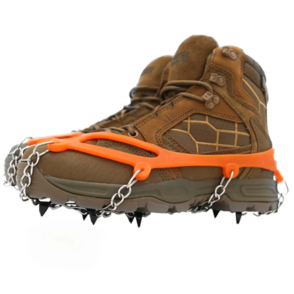 

Hiking Cleats Crampons Shoe Cover Ice Gripper Spikes Climbing Winter Manganese Steel Non Slip Outdoor Snow