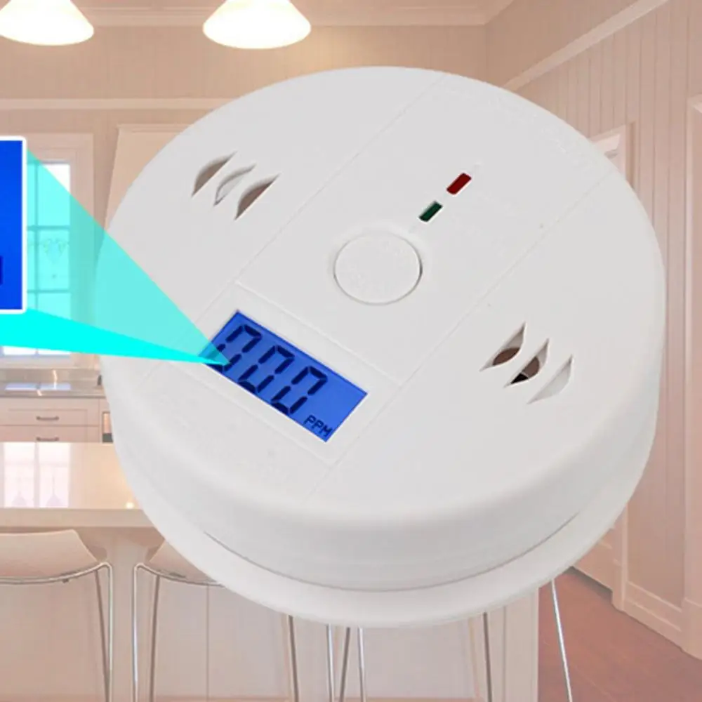 

Profession Home Safety CO Carbon Monoxide Poisoning Smoke Gas Sensor Warning Alarm Detector LCD Displayer Kitchen NO BATTERY!