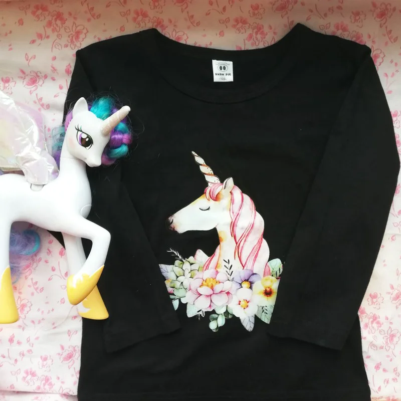 Floral Unicorn Long Sleeve T-shirt
