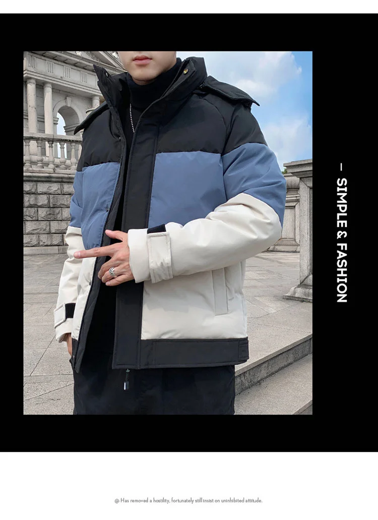 mens windbreaker 2020 Winter Coat Men New Casual Thick Warm Waterproof Hooded Jacket Youth Autumn Outwear Coat Plus Size M-4XL Drop Shipping mens windbreaker