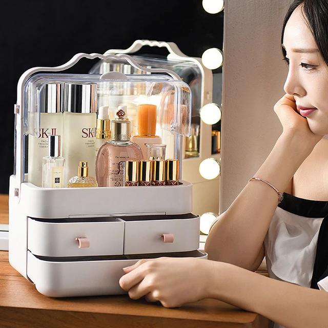 $US $25.50  Women bathroom cosmetics storage box waterproof & dustproof bathroom Large makeup organizer skin ca