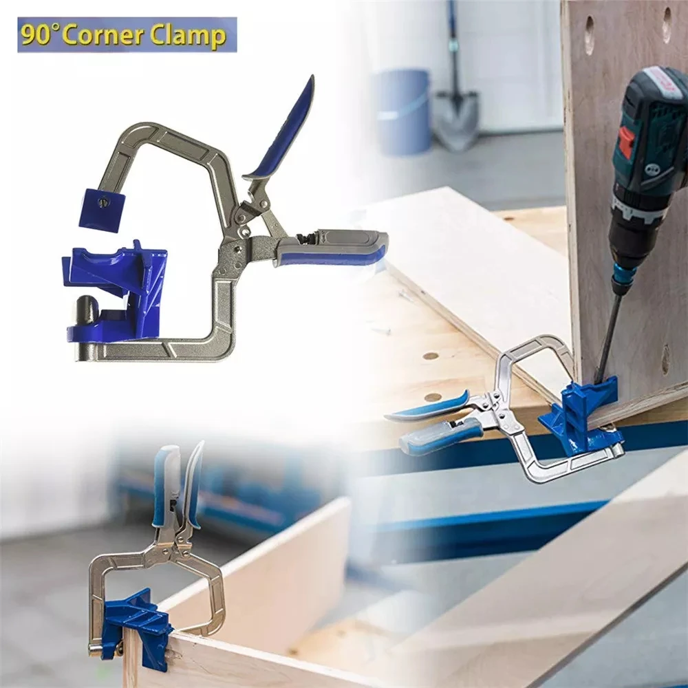

Drillpro Auto-adjustable 90 Degree Corner Clamp Face Frame Clamp Woodworking Clamp