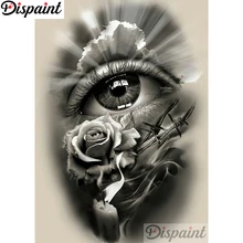 Dispaint Алмазная картина "глаза слезы пейзаж" вышивка крестом на заказ фото алмаз, вышивка квадратными круглыми настенный Декор для дома A27620