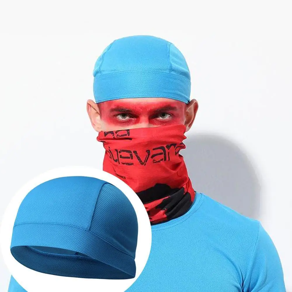 

Mens Womens Quick Dry Sweat Wicking Beanie Cap Stretchy Cycling Skull Skull Cap Bandana Helmet Liner Hat for Outdoor Sports