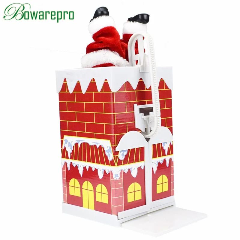 Рождественский подарок, интересный подъем, стена, дымоход, музыка, танцующая кукла, электрическая игрушка Санта Клауса, детское украшение рождественских подарков