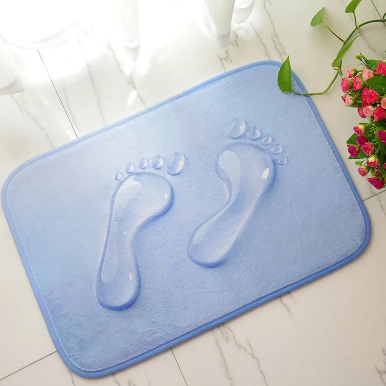 Waterdrop 2 Zeegle Булыжный коврик с рисунком для входной двери, абсорбирующий коврик для ванной комнаты, коврик для ванной, Противоскользящий коврик для кухни, коврики для прихожей - Цвет: Waterdrop 2