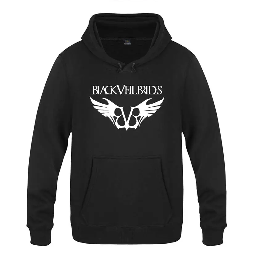 HEY BAT Черная вуаль невесты рок толстовки для любителей музыки мужские мужские с капюшоном флисовый пуловер толстовки - Цвет: HEY BAT