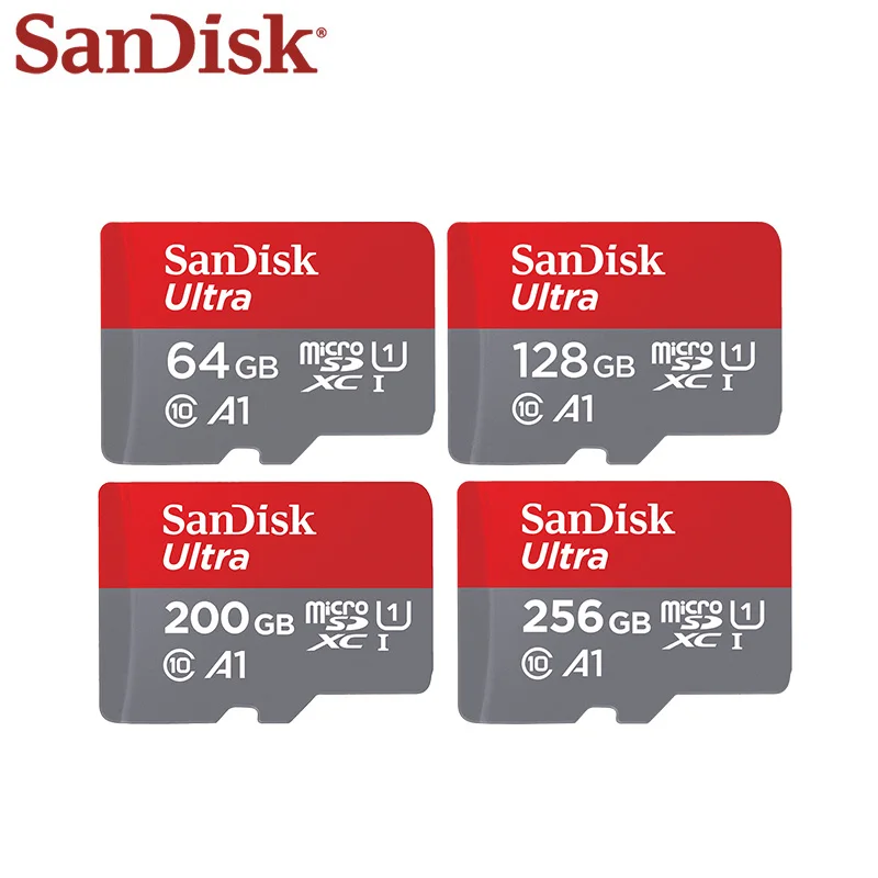 Micro-Sd-Card Phone SDXC Class-10 Sandisk 100mb/S Original Ultra-64gb New 200GB 256GB