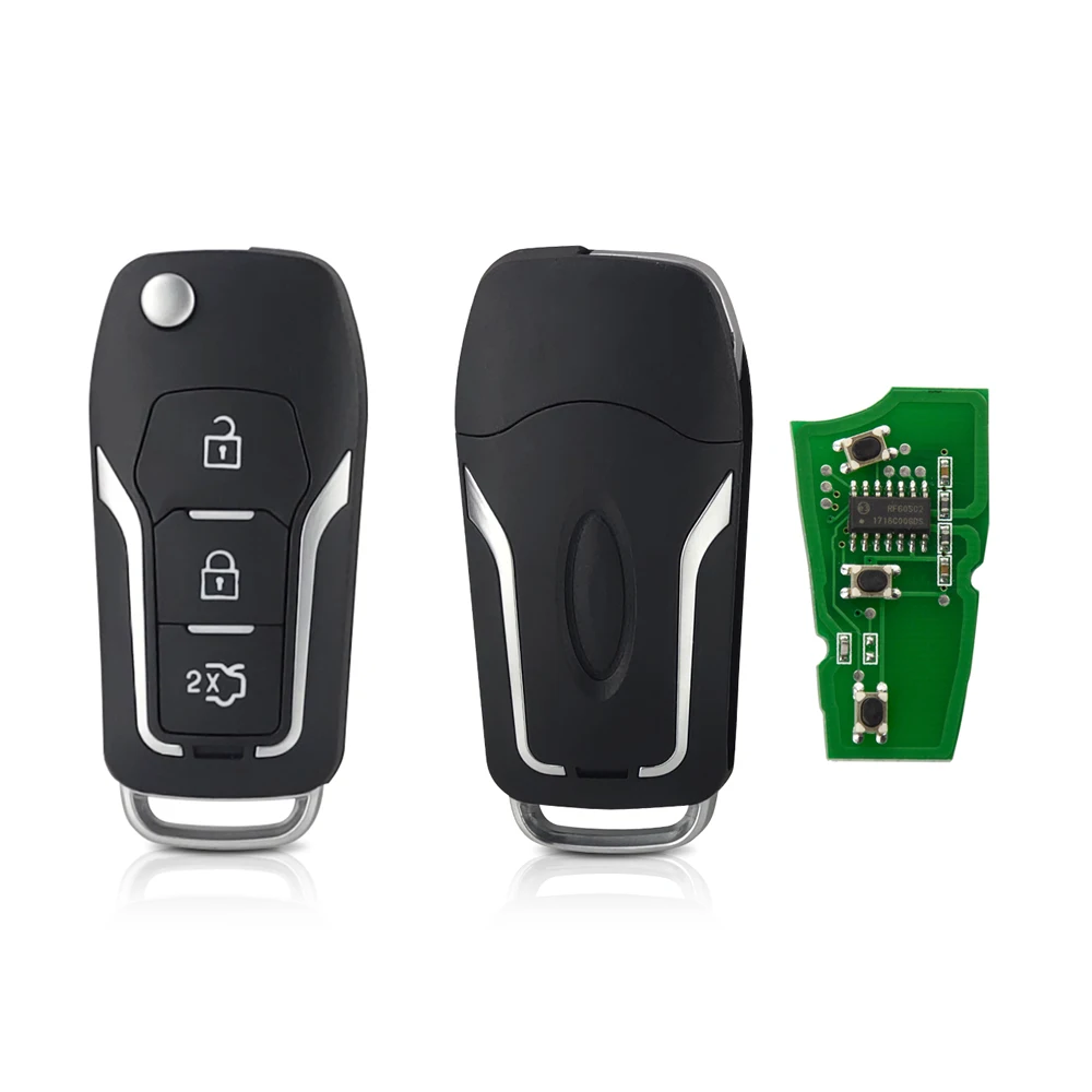 OkeyTech для Ford Mk2 Mk3 Mondeo Ranger Fiesta 2 дистанционный ключ 433 МГц 4D60 4D63 40 бит 80 чип Flip Fold HU101