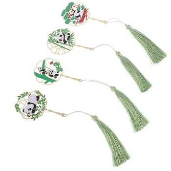 

Panda Metal Bookmarks Creative Brass Fringed Animal Book Page Mark for Teachers Gifts School Office Supplies Kawaii Stationery