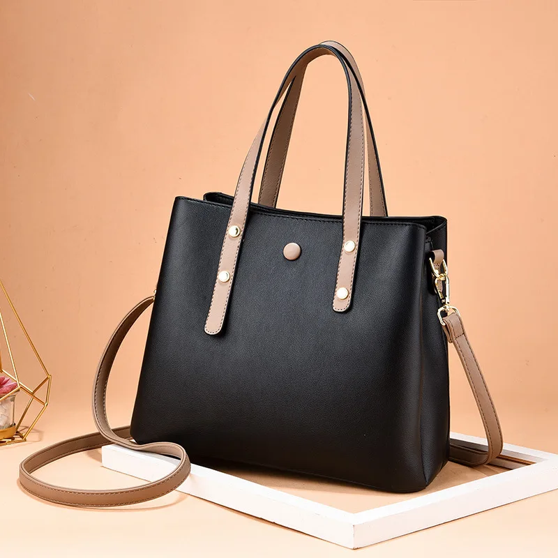 

WOMEN'S Leather Bags 2019 New Style Large-Volume Fashion Handbag Cowhide Large Bag Shoulder Bag Women's Mom Shoulder Bag