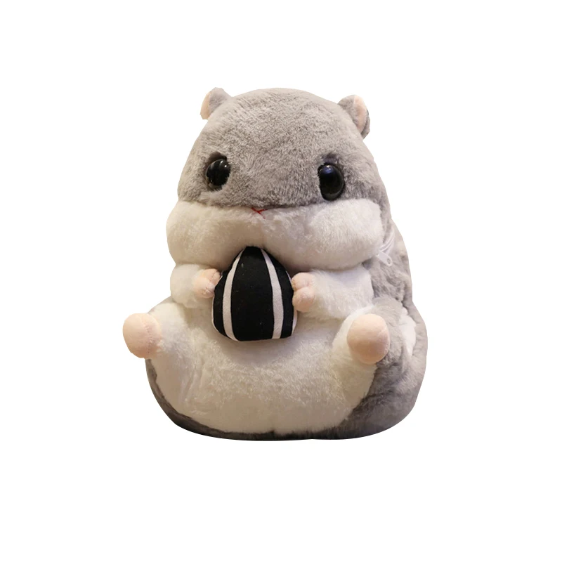 5gray r(No blanket) Милый плюшевый хомяк и одеяло, игрушка 3 в 1, ручная грелка хомяка с одеялом, игрушка, подушка хомяка, детские игрушки, подарок на день рождения для ребенка - Цвет: 5gray r(No blanket)