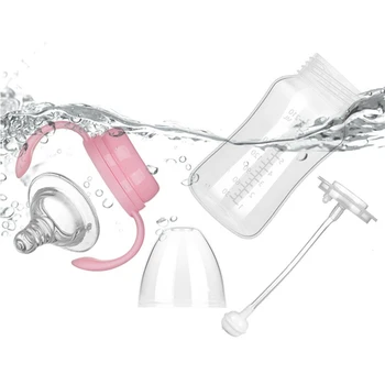

300ML 240ML 180ML Baby Infant PP BPA Free Milk Feeding Bottle With Anti-Slip Handle & Cup Cover Water Bottle