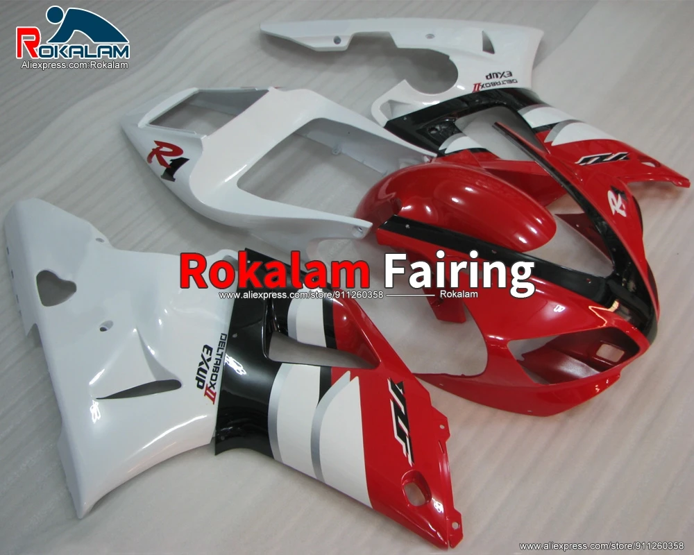 

Bodywork For Yamaha YZF1000 R1 2000 2001 YZF-R1 00 01 White Red Black ABS Aftermarket Motorbike Fairing Kit (Injection Molding)