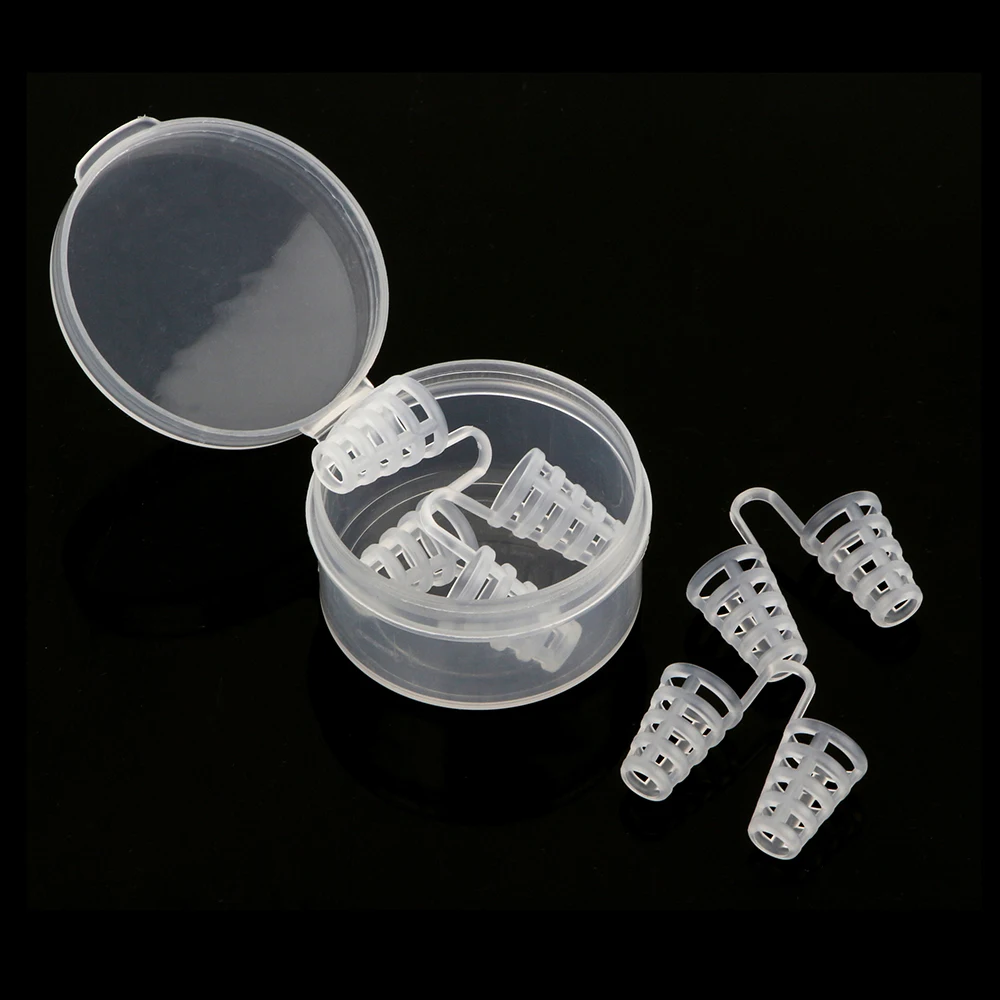 

Mini Silicone Anti-Snoring Sleeping Aid Equipment Useful Stop Snore Nose Clip with Box for Healthy Sleeping Healthy Care Tool