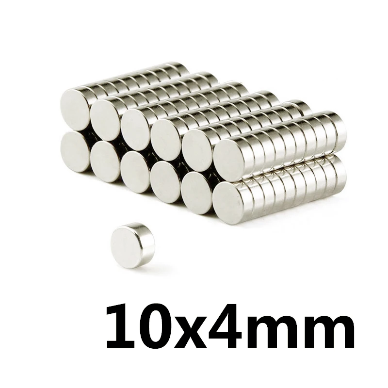 20/50/100PCS 10x4 mm Neodymium Magnet Super Strong 10mmx4mm Powerful Magnets  10x4mm Permanent Small Round Magnet 10*4 mm - AliExpress