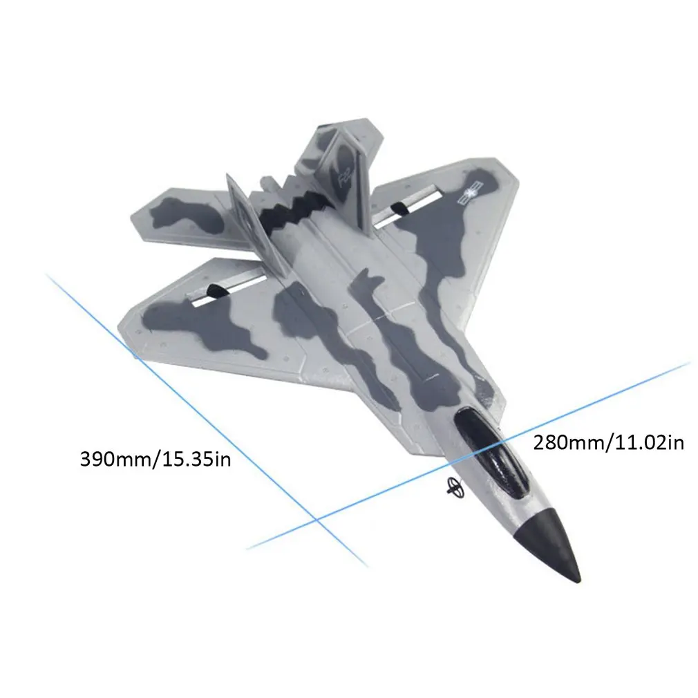 F22 пульт дистанционного управления Истребитель с фиксированным крылом Электрический самолет ударопрочный планер из пеноматериала Игрушечная модель самолета сменный аккумулятор