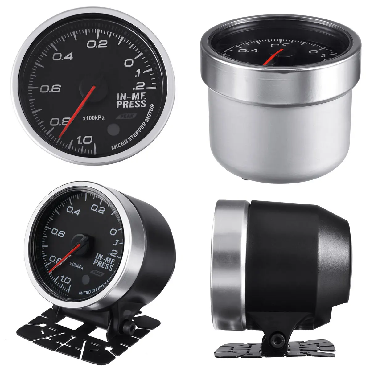 2.5" 60mm Universal Car LED Gauge Turbo Boost Gauge Bar PSI Water Temp Oil Pressure Temp Tachometer Volt Exhaust Gas Air Fuel