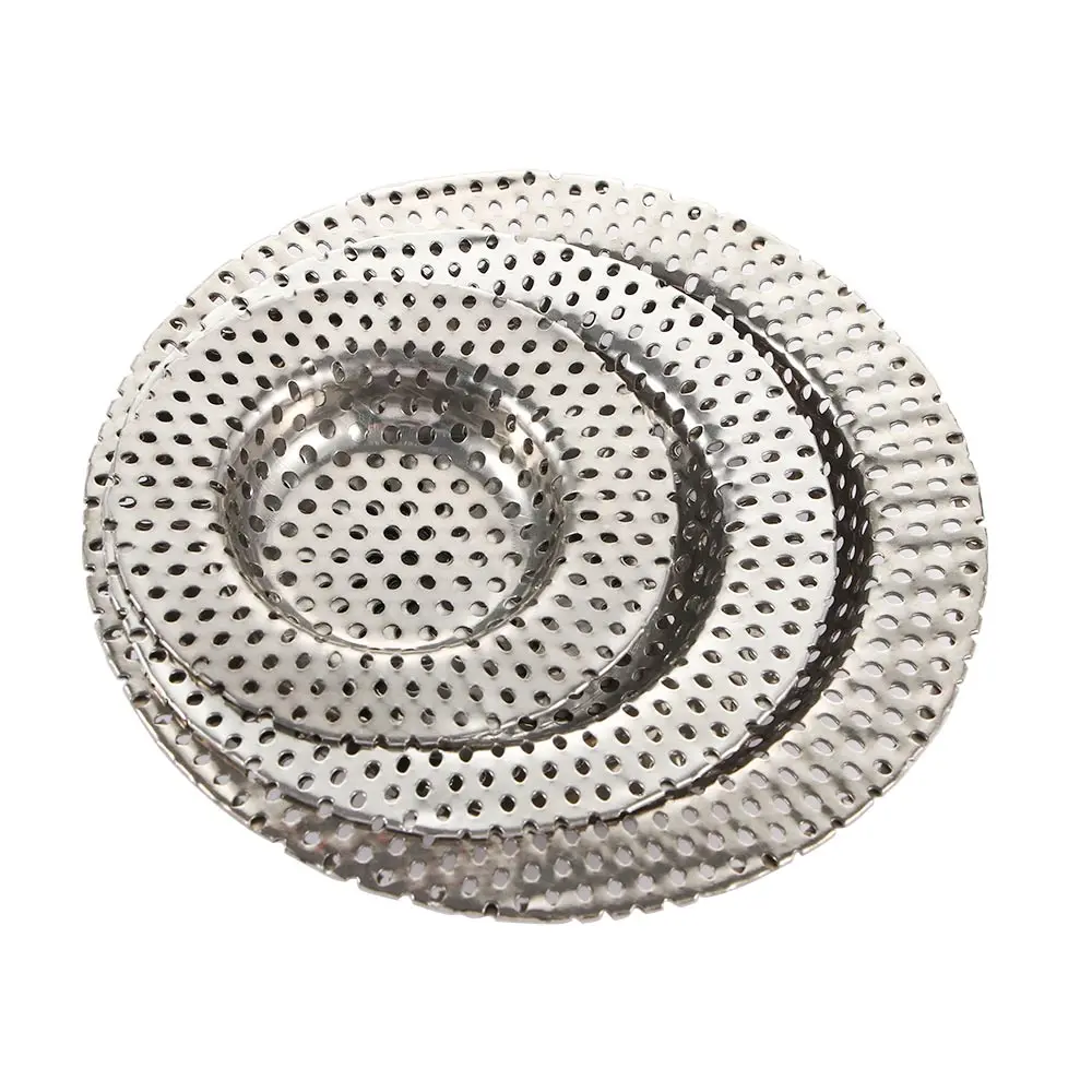 Practical Stainless Steel Full-hole Hair Filter Kitchen Bathroom Sink Floor Drain Anti-blocking Home Supplies Accessories Tools