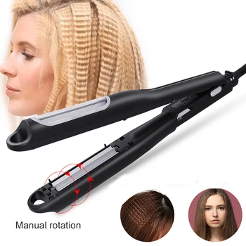 Corrugation Flat Iron Automatic Fluffy Hair Styler Professional Hair Crimper Curler Dry & Wet Use Ceramic Corrugated Irons Tool 1