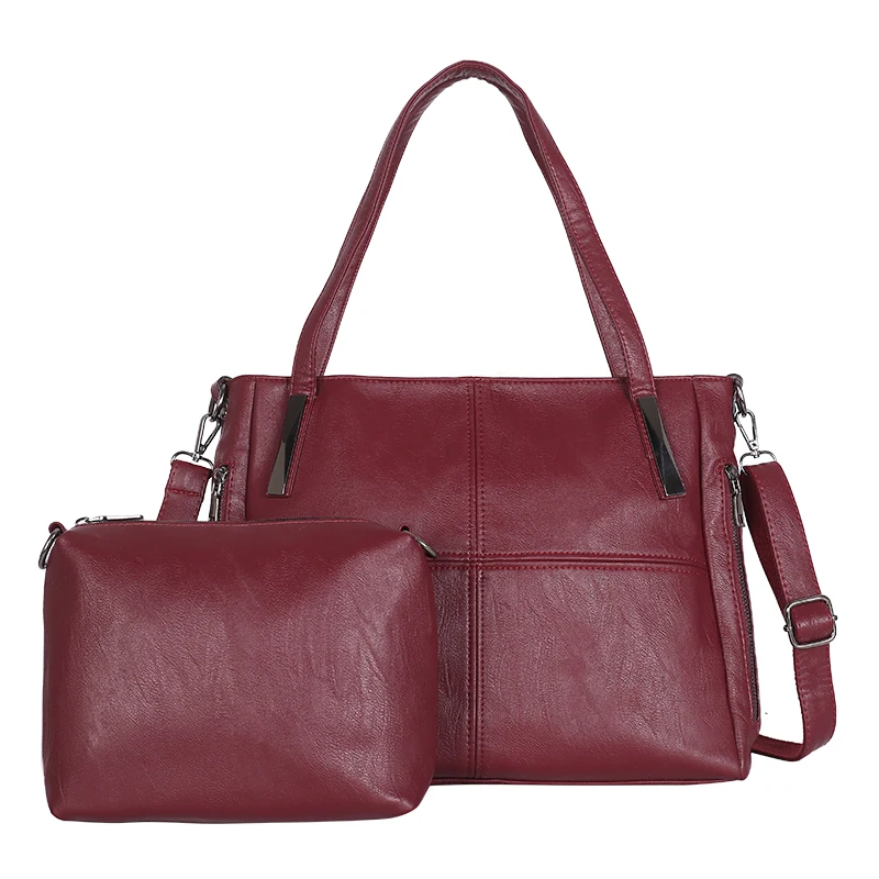 

2019 New Vintage 2 Set Composite Bags Tote Bags For Women Luxury Tote Handbags Women Bags Designer Large Capacity Shoulder Bag