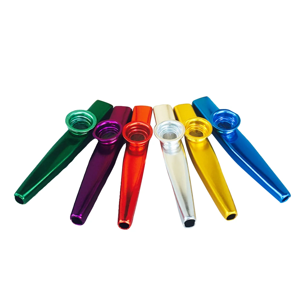 Металлические Карты флейта музыкальный инструмент играть игрушки kazoo случайный