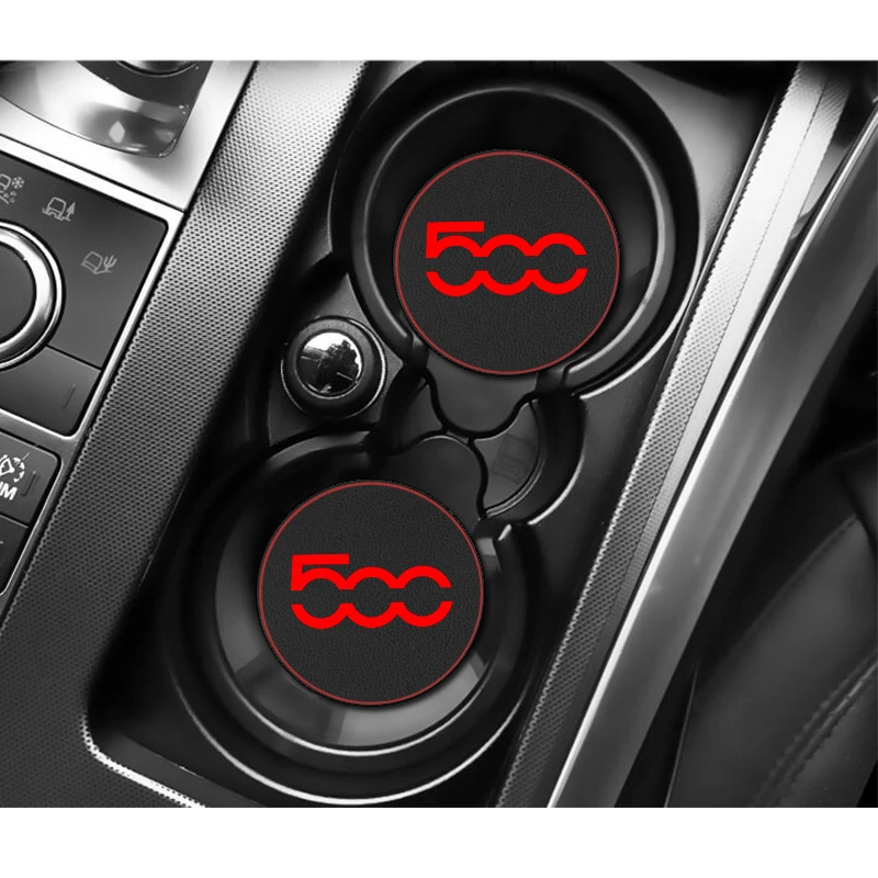 1 Pz Car Water Cup Portabottiglie Tappetino Antiscivolo Per Fiat 500 Panda Bravo Punto Linea Croma 500 595 Accessori Car Styling