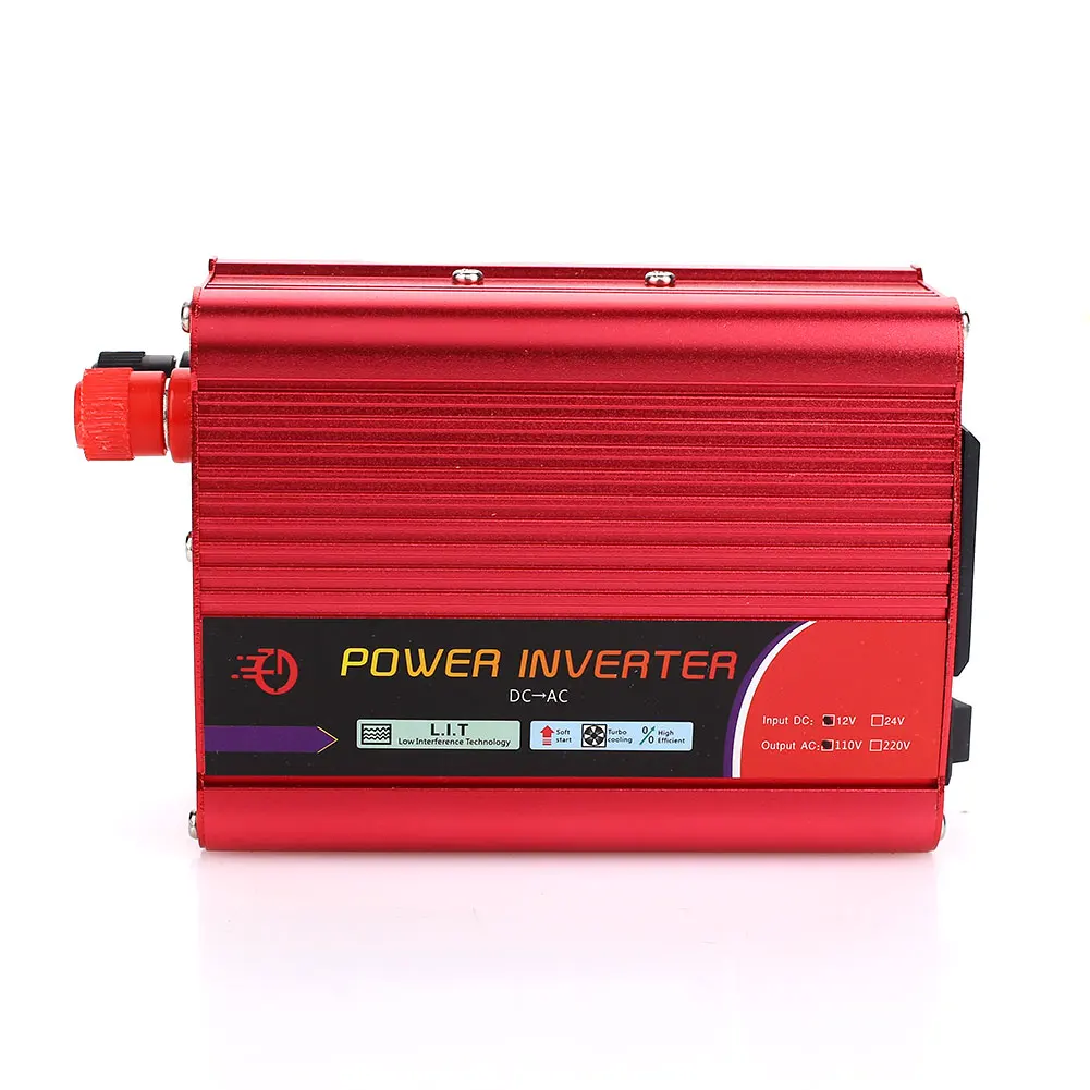 Vehemo DC12V к AC110V Модифицированная синусоида Авто Инвертор автомобильный инвертор зарядное устройство портативный адаптер алюминиевый сплав