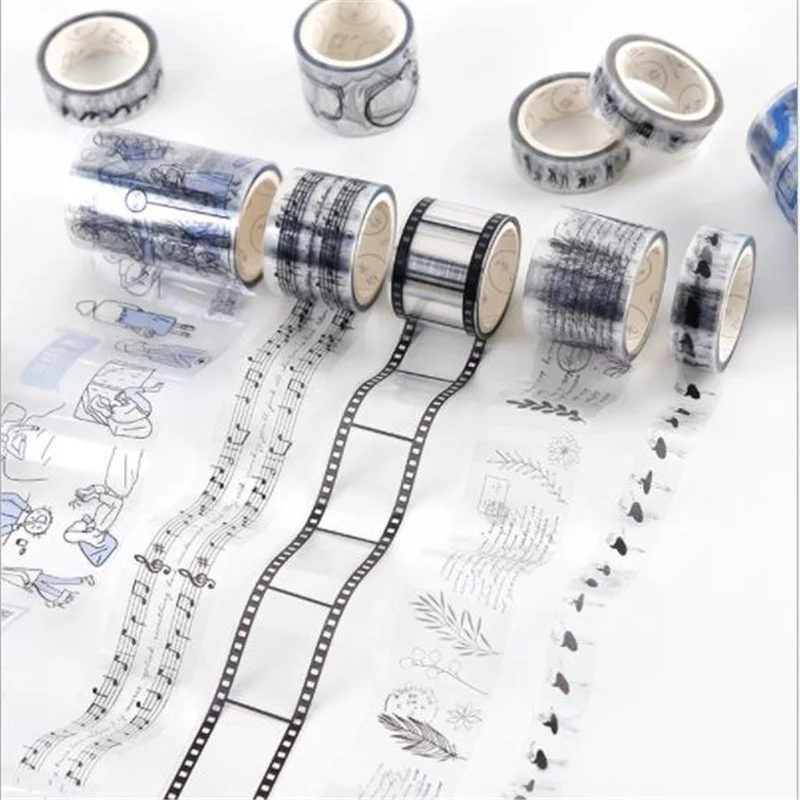 

16 Colors PET Journaling Decorative Transparent Tape Masking Tape Japanese Stationery Stickers Scrapbooking School Supplies