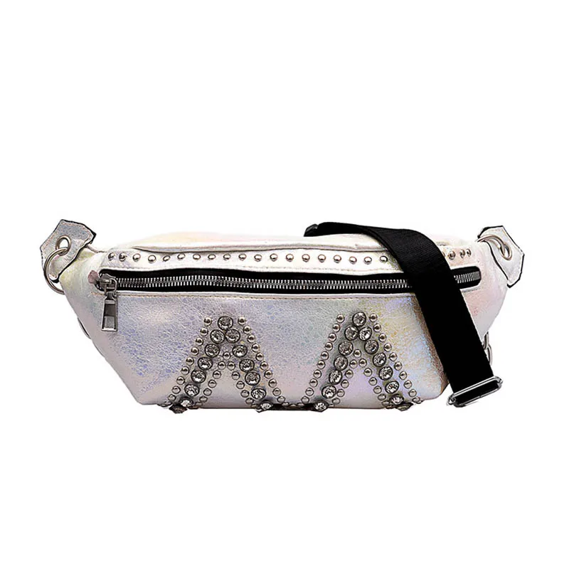 White Waist pack Новая женская поясная сумка, розовая кожаная поясная сумка, модные сумки с бананом, вместительная нагрудная сумка, черный пояс, сумка через плечо - Цвет: White Waist pack