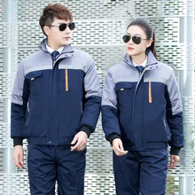 Новая рабочая одежда для мужчин и женщин, светоотражающая куртка, зимнее утепленное пальто для супермаркета, мастерской, комбинезоны, фермерская Рабочая форма, наряд