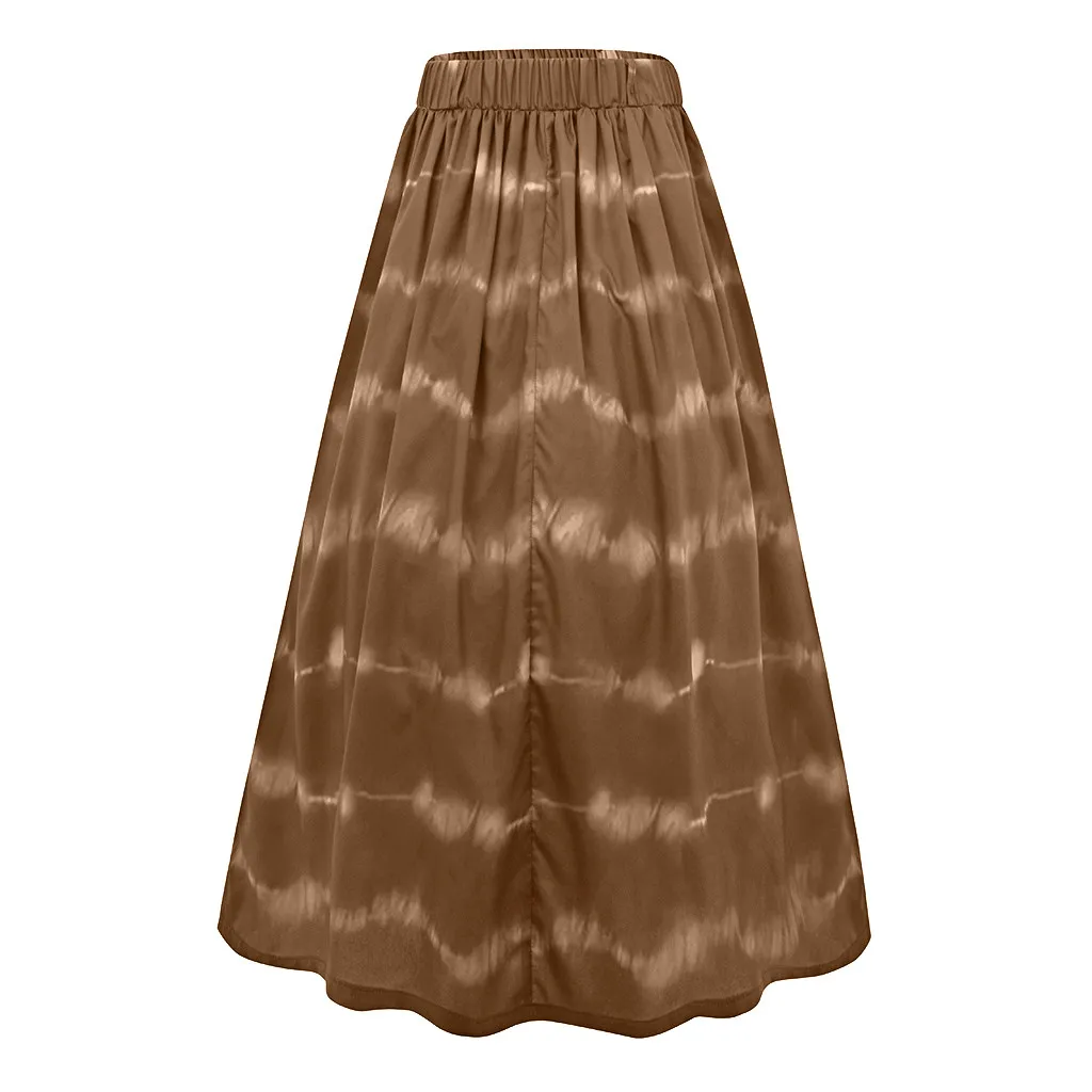Khaki Горячая Распродажа, длинные юбки Jupe Femme, модная женская одежда, повседневная, окрашенная, в стиле пэчворк, с карманами, длинная юбка, ropa mujer# C11 - Цвет: Khaki