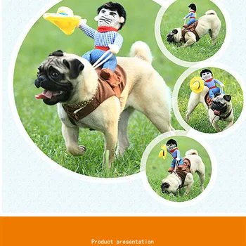 

Cartoon dog hoodie winter pet dog clothes dog jacket coat cotton doll transform funny costume dog pet costume