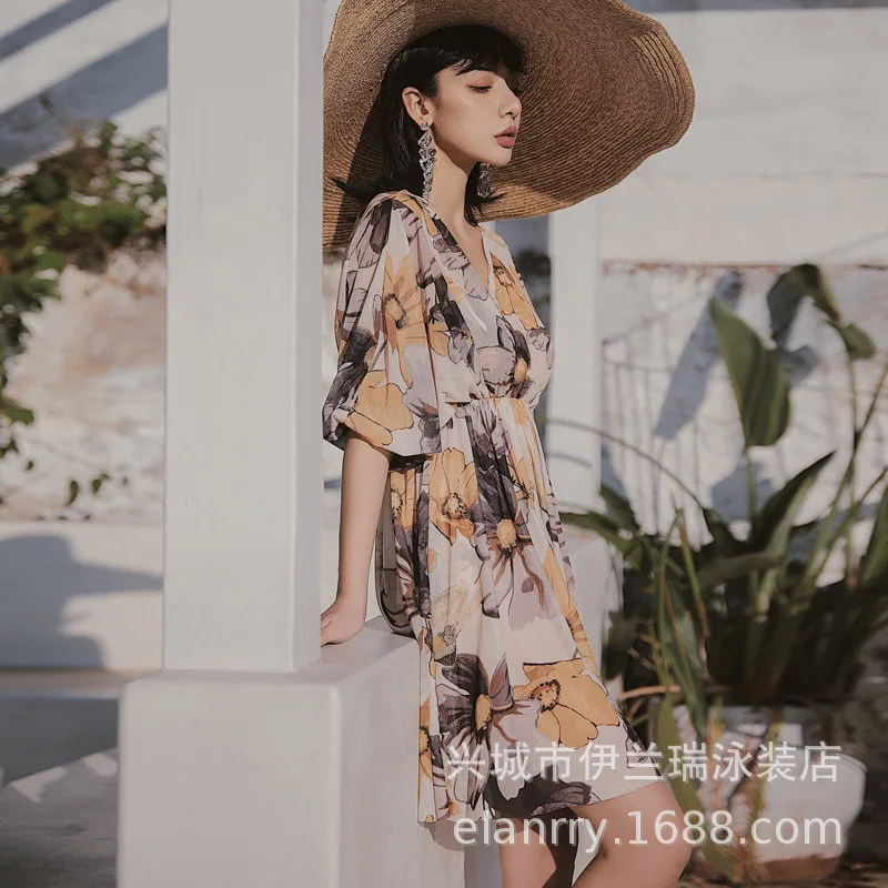 

Korean-style Bikini Sexy Two-piece Swimsuits Women's Three-piece Set Push up Belly Covering Conservative Blouse Spa Resort Swimm