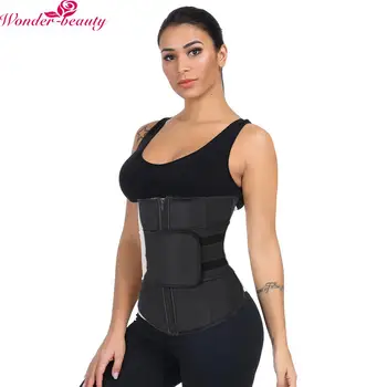 

WonderBeauty Abdominal Belt High Compression Latex Waist Cincher Corset Underbust Body Fajas Sweat Waist Trainer