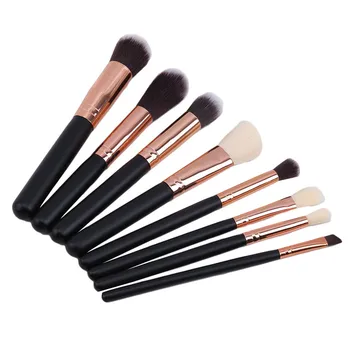 

8Pcs/Set Black Makeup Brushes Makeup Tools Loose Powder Brush Foundation Brush Makeup Brush High Quality