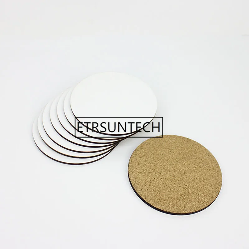 

100pcs Round Square Hexagon Shape Hot Transfer Printing Blank Cup Pads Customized Sublimation Coaster Mats