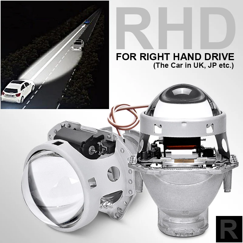 3,0 дюймов Hella 3R 5 автомобиль би ксенон Hid объектив проектора металлический держатель D1S D2S D3S D4S HID ксеноновый комплект фары автомобиля Стайлинг - Цвет: Right Hand Driver