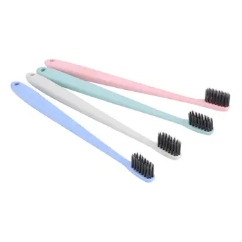 

4PCS/SET Natural Wheat Straw Toothbrush Practical Design Oral Hygiene Care Superfine Soft Hair Anti-bacterial Toothbrush