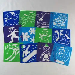 Planche à dessin en plastique unisexe pour enfants, Puzzle, peinture de début d'hiver, planche à croquis, jouet, papeterie, modèles, outils, offre spéciale 