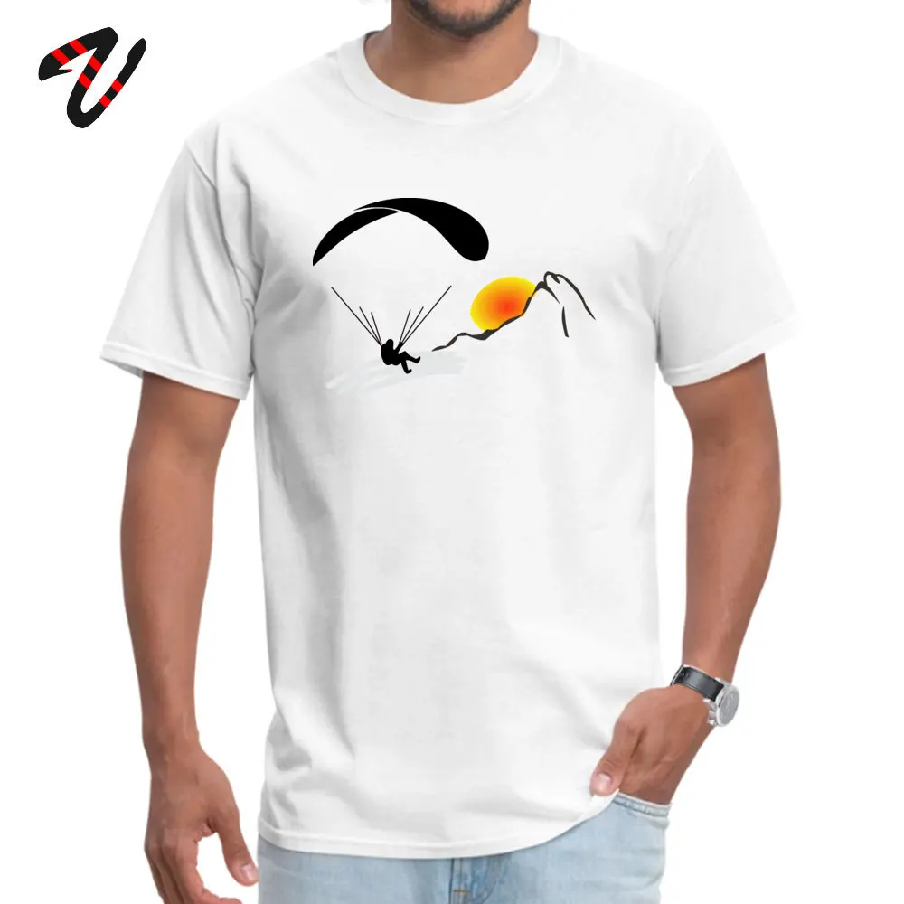 

Men's T-shirts Paragliding Fashionable Short Sleeve White Tops Tees Labor Day High Quality Tshirt Round Neck 100% Cotton T Shirt