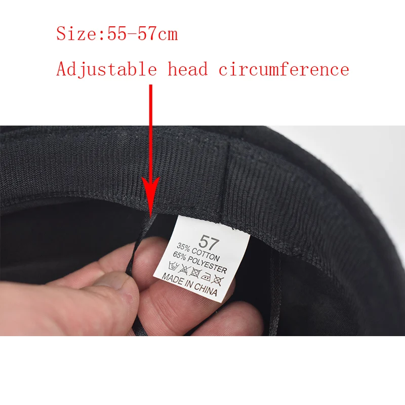 Женские шерстяные шапки в стиле милитари на осень и зиму с цепочкой модные для