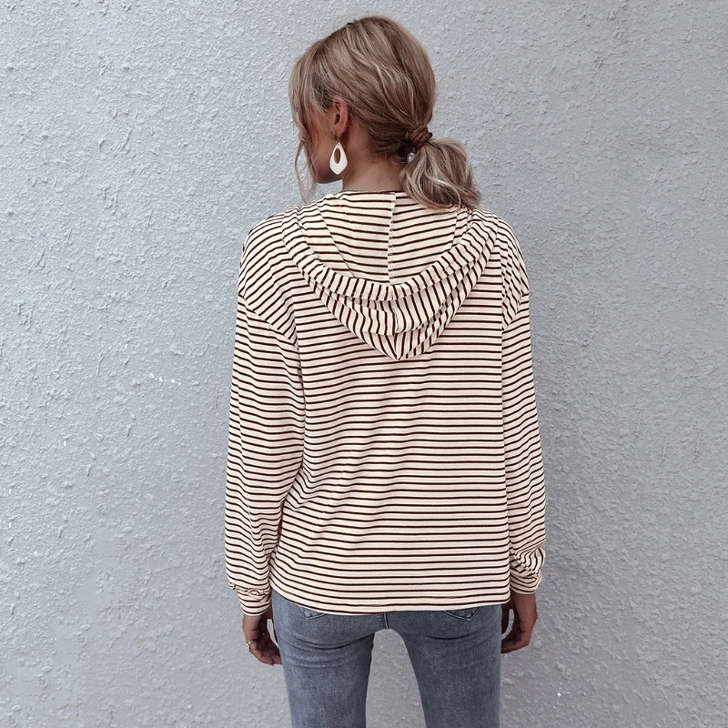 Women Long Sleeve Drawstring Hoodies Sweatshirt