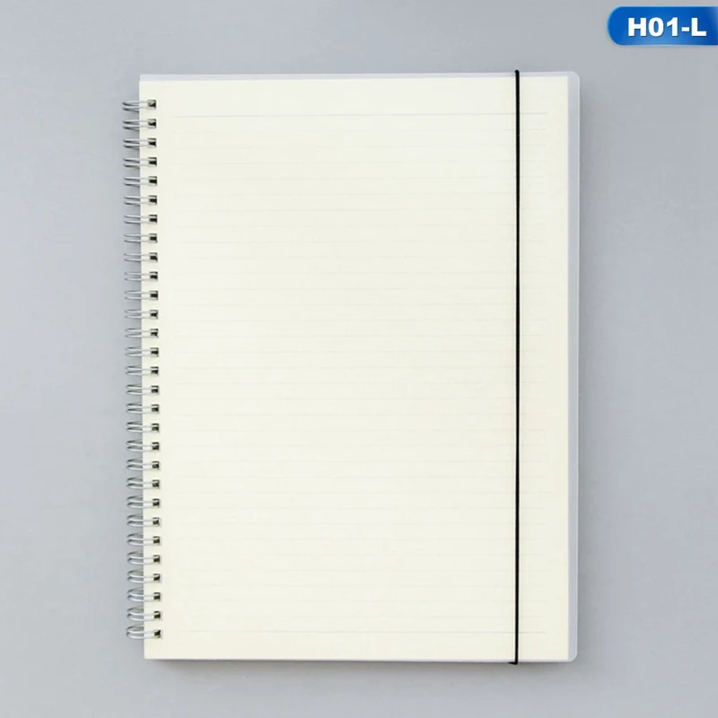 A6 A5 A4 Scrub Coil This transparent horizontal line White paper Grid Dot hand account Book Strap Notepad Notebook Diary