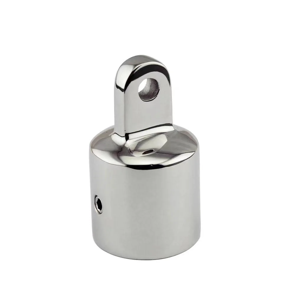 Stainless Steel Pipe Eye End Cap 22mm25mm Bimini Top Fitting Hardware /Marine Boat Yacht External Eye End / Canopy Tube End