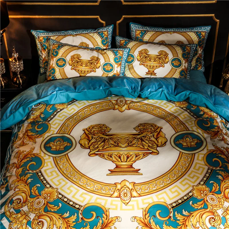 4/6 шт. queen king size постельное бельё супер мягкие бархатный Хрустальный Комплект постельного белья, Комплект постельного белья роскошного постельного белья наволочки для подушек