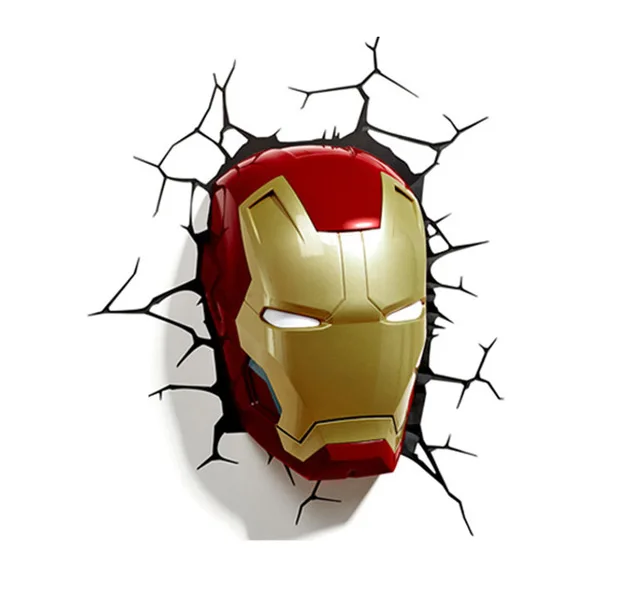 Marvel Мстители светодиодный настенный светильник Капитан Америка спальня